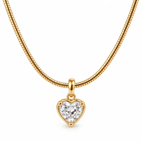 Gold Tone Heart Necklace