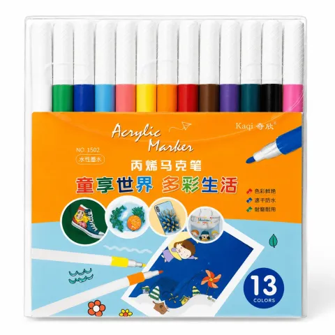 Colorful acrylic marker set