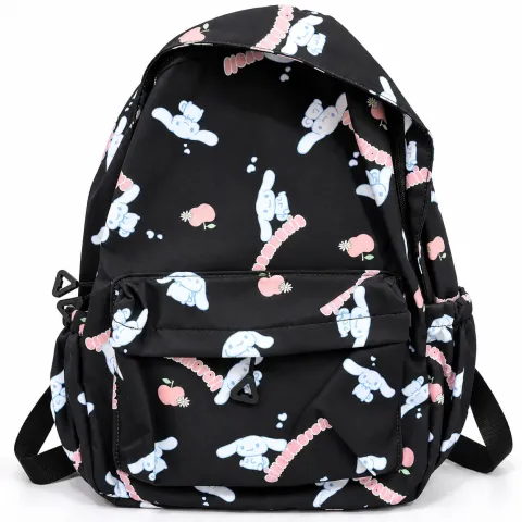 JEJU Black Cinnamoroll Print Backpack