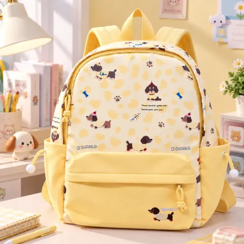 Blue Dog Print Backpack