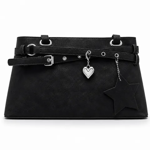 Vintage Espresso Charm Shoulder Bag Premium Collection