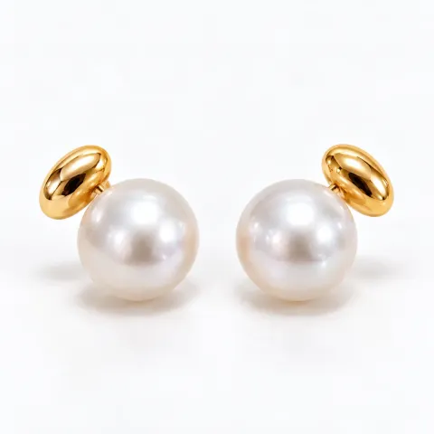 JEJU Gold Pearl Stud Earrings
